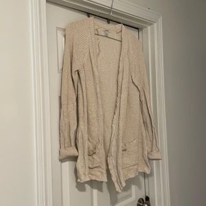 Cream L. L. Bean Open Cardigan